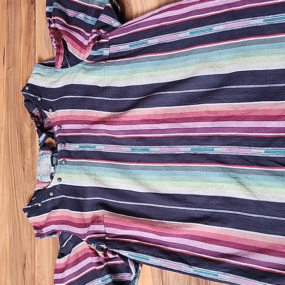 SILVERADO Southwestern Serape Striped Shirt Size Medium - Picture 2 of 12